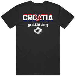 Croatia Fifa World Cup Russia 2018 Soccer Football Fan Men’s 100% Cotton Black T Shirt