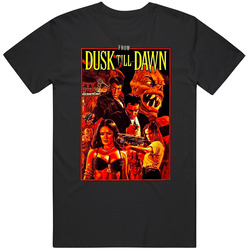 From Dusk Till Dawn Quinten Tarantino Pulp Fiction Vampire Men’s 100% Cotton Black T Shirt