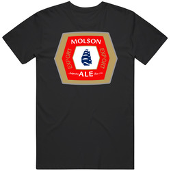 Molson Export Ale Canada Beer Lovers Men’s 100% Cotton Black T Shirt