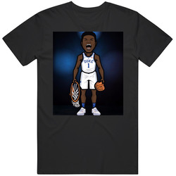 Zion Williamson Basketball Caricature Fan Men’s 100% Cotton Black T Shirt
