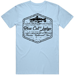 Blue Cat Lodge Ozark Netflix Tv Show Fan Men’s 100% Cotton Light Blue T Shirt