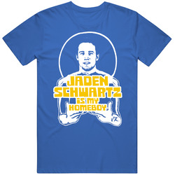 Jaden Schwartz Is My Homeboy Funny St Louis Hockey Men’s 100% Cotton Royal Blue T Shirt