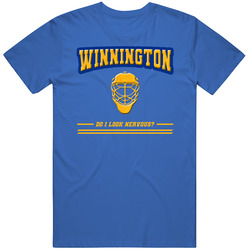 Winnington Do I Look Nervous St Louis Hockey Men’s 100% Cotton Royal Blue T Shirt