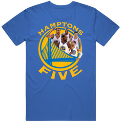 Golden State Hamptons Five Basketball Curry Green Durant Thompson Iguodala Mashup Fan Men’s 100% Cotton Royal Blue T Shirt