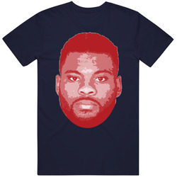 Elandon Roberts Big Head New England Football Player Fan Men’s 100% Cotton Navy Blue T Shirt