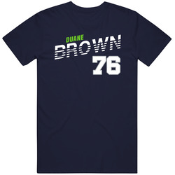 Duane Brown 76 Favorite Player Seattle Football Fan Men’s 100% Cotton Navy Blue T Shirt