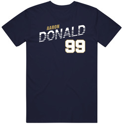 Aaron Donald 99 Favorite Player Fan Men’s 100% Cotton Navy Blue T Shirt