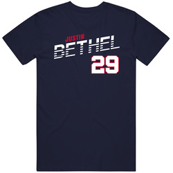 Justin Bethel 29 Favorite Player New England Football Fan Men’s 100% Cotton Navy Blue T Shirt