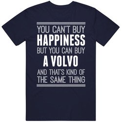 Buy A Volvo Happiness Car Lover Men’s 100% Cotton Navy Blue T Shirt
