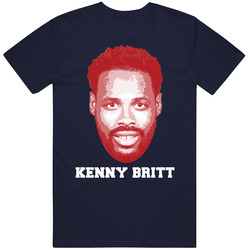 Kenny Britt Face Big Head New England Football Player Fan Men’s 100% Cotton Navy Blue T Shirt