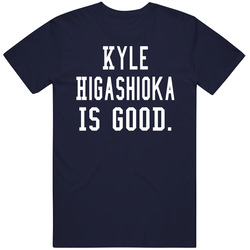 Kyle Higashioka Is Good Men’s 100% Cotton Navy Blue T Shirt