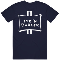 Pie N Burger Food Fan Men’s 100% Cotton Navy Blue T Shirt