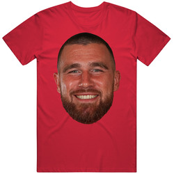 Travis Kelce Tight End Men’s 100% Cotton Red T Shirt