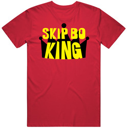 Skip Bo King Sports And Hobbies Master Men’s 100% Cotton Red T Shirt
