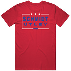 Mike Schmidt Chase Utley For President 2024 Philadelphia Baseball Fan Men’s 100% Cotton Red T Shirt
