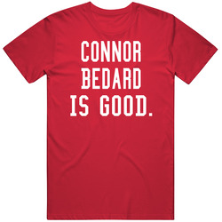 Connor Bedard Is Good Men’s 100% Cotton Red T Shirt