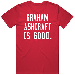 Graham Ashcraft Is Good Men’s 100% Cotton Red T Shirt