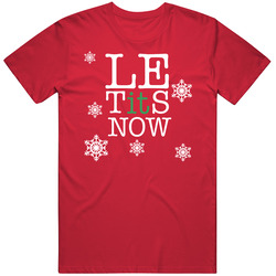 Le Tits Now Let It Snow Funny Men’s 100% Cotton Red T Shirt