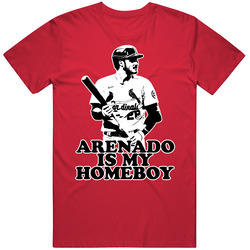 Nolan Arenado Is My Homeboy Men’s 100% Cotton Red T Shirt