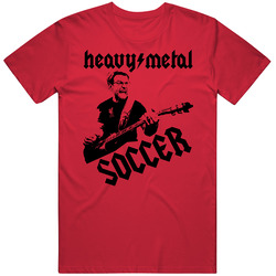 Heavy Metal Soccer Jurgen Klopp Liverpool Football Soccer Fan Men’s 100% Cotton Red T Shirt