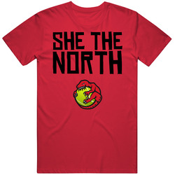 Bianca Andreescu She The North Tennis Ball Raptor Men’s 100% Cotton Red T Shirt
