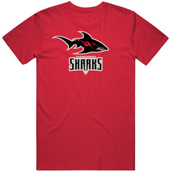 Jacksonville Sharks Football Men’s 100% Cotton Red T Shirt