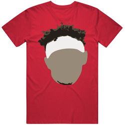 Patrick Mahomes Quarterback Illustration Big Head Fan Men’s 100% Cotton Red T Shirt