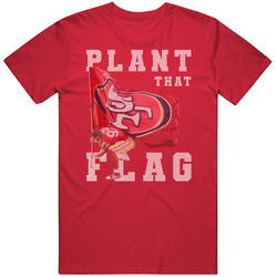 Nick Bosa Plant That Flag San Francisco Football Fan Men’s 100% Cotton Red T Shirt