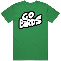 Go Birds Philadelphia Philly Football Men’s 100% Cotton Green T Shirt
