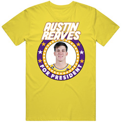 Austin Reaves For President Basketball Fan Men’s 100% Cotton Yellow T Shirt