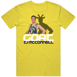 Tj Mcconnell Goat Greatest Of All Time Basketball Fan Men’s 100% Cotton Yellow T Shirt