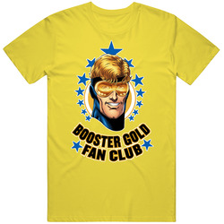 Booster Gold Fan Blub Men’s 100% Cotton Yellow T Shirt