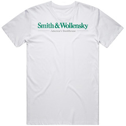 Smith & Wollensky Worn Look Men’s 100% Cotton White T Shirt