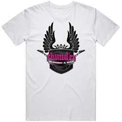 Thunder Burger And Bar Food Fan Men’s 100% Cotton White T Shirt