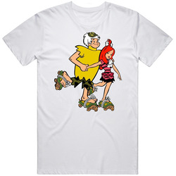 The Bedrock Rollers The Pebbles And Bamm Bamm Show Fictional Music Group Fan Men’s 100% Cotton White T Shirt