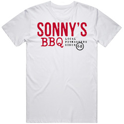 Sonny's Bbq Men’s 100% Cotton White T Shirt