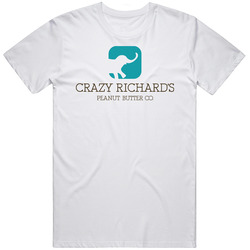Crazy Richard's Peanut Butter Healthy Foods Men’s 100% Cotton White T Shirt