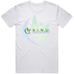 K.i.n.d. Concentrates 2019 Top Cannabis Brands Men’s 100% Cotton White T Shirt
