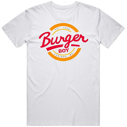 Burger Boy Food Fan Men’s 100% Cotton White T Shirt