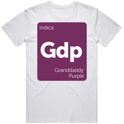 Granddaddy Purple Strain Weed Men’s 100% Cotton White T Shirt