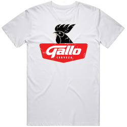 Cerveza Gallo Logo Popular Beer Lagar Alcohol Beverage Drink Fan Gift Men’s 100% Cotton White T Shirt