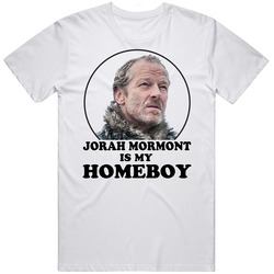 Game Of Thrones Jorah Mormont Is My Homeboy Funny Parody Fan Men’s 100% Cotton White T Shirt