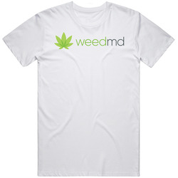 Weedmd Inc Cannabis Weed Marijuana Stoner Company Logo Fan Men’s 100% Cotton White T Shirt