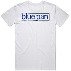 Blue Pan Pizza Favorite Restaurant Men’s 100% Cotton White T Shirt