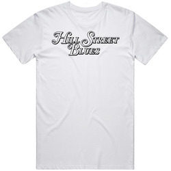 Hill Street Blues Retro 80s Tv Show Logo Fan Men’s 100% Cotton White T Shirt