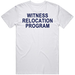Witness Relocation Program As Seen On Dave Ghrol Men’s 100% Cotton White T Shirt