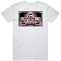Skylight Inn B B Q North Carolina's Most Famous Restaurant Men’s 100% Cotton White T Shirt