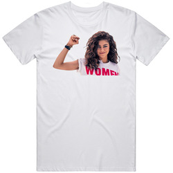 Zendaya Strong Woman Fist Men’s 100% Cotton White T Shirt