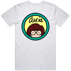 Daria 90s Tv Show Cartoon Men’s 100% Cotton White T Shirt