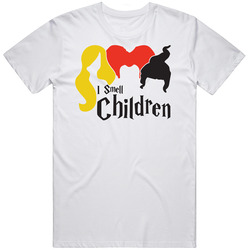 I Smell Children Hocus Pocus The Sanderson Sisters Halloween Men’s 100% Cotton White T Shirt